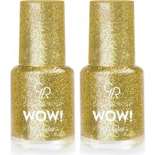 Hsc Bilişim Golden Rose Wow Nail Color Oje Glitter No: 202 2li Paket
