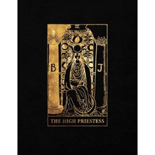 Hsc Bilişim The High Priestess: College Ruled Journal | 8.5 x 11 A4 Notebook | Black And Gold Design - 150 Coll