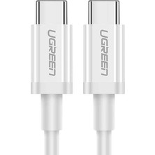Hsc Bilişim Ugreen USB C To USB C 3A Hızlı Şarj ve Data Kablosu Beyaz 50 cm