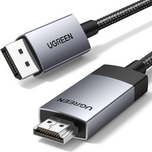 Hsc Bilişim Ugreen 4K@60Hz Displayport HDMI Kablosu Tek Yönlü Dp 1.2 - HDMI 2.0 Kablosu Hdr Aktif Alüminyum Örg