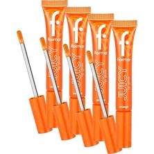 Hsc Bilişim Flormar Renk Veren Meyve Aromalı Nemlendirici Dudak Parlatıcısı 002 Orange (4 Paketi)