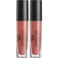 Hsc Bilişim Golden Rose Longstay Liquid Matte Lipstick No: 42 - Bulaşmayan Kalıcı Likit Mat Ruj (2 Paketi)