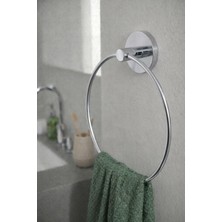 Hsc Bilişim Sas Haus Krom Kaplama Yuvarlak Halka Banyo -Mutfak Havlu Askılığı S-102