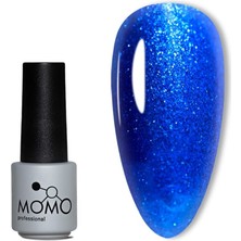 Hsc Bilişim Momo Professional Kalıcı Oje S036 Simli Saks Mavi 4 ml