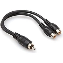 Hsc Bilişim Hytech HY-B100, Rca M To 2 Rca F Kablosu, 0.3 M, Siyah