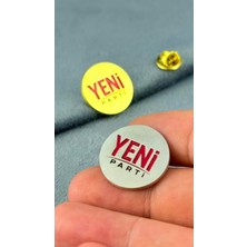 kuyumcudan Yeni Parti Yuvarlak Altın/gümüş Kaplama Yaka Rozeti