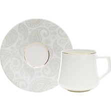 Hsc Bilişim Evaliza Paisley Gold Double 6 Kişilik Kahve Fincan Takımı 130 ml