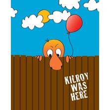 Hsc Bilişim Kilroy Was Here: Mr Chad Kilroy Was Here Lined Notebook - 36 Pages 8" x 10" Sized Lined Notebook, L