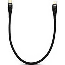 Hsc Bilişim Type-C To Type-C Kablo 30 cm – 60W Hızlı Şarj ve 5gbps Veri Aktarımı | Dayanıklı Örgü Kap