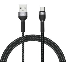 Hsc Bilişim Psr Aksesuar Siyah Siyah Shira Serisi Type-C USB Kablo 1 Metre- ile Uyumlu
