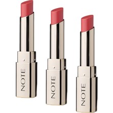 Hsc Bilişim Note Cosmetics Iconic Sheer Lipstick 208 Dreamer Nemlendirici Parlak Ruj, Pembe (3 Paketi)