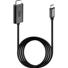Hsc Bilişim Bix BX02HB Usb-C To 4K@30Hz HDMI Kablo 1.8 Metre Windows Android Uyumlu Hdcp Destekli Gri