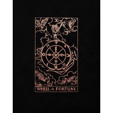 Hsc Bilişim Wheel Of Fortune: College Ruled Journal | 8.5 x 11 A4 Notebook | Black And Rose Gold Design - 150 C