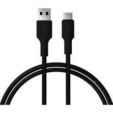 Hsc Bilişim Basic USB A-C Hızlı Şarj Kablosu, Siyah (100 Cm)