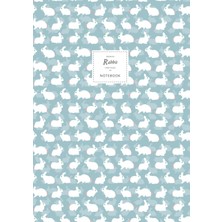 Hsc Bilişim Rabbit Notebook - Lined Pages - A4 - Premium: (Ocean Grey Edition) Fun Notebook 192 Lined Pages (A4