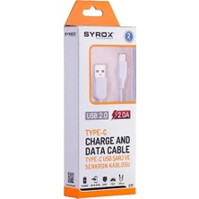 Hsc Bilişim Syrox C71 2,0 Mah Type-C 1,2 mt Type-C Kablo