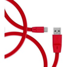 Hsc Bilişim USB - USB C Şarj Kablosu, 1.8 Metre, Pvc, Kırmızı (DLC2529C)