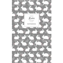 Hsc Bilişim Rabbit Notebook - Ruled Pages - 5x8 - Premium: (Grey Edition) Fun Animal Notebook 96 Ruled/lined Pa
