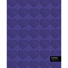 Hsc Bilişim Dark Hearts Notebook: (Purple Edition) Fun Notebook 192 Ruled/lined Pages (8X10 Inches / 20.3X25.4