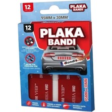 Hsc Bilişim BADEM10 Bondit Araç Plaka Güçlü Yapıştırıcı Yapıştırma Çift Taraflı Bant Bandı 95MM x 35MM BND01