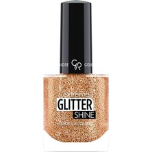 Hsc Bilişim Golden Rose Glitter Shine Nail Lacquer No: 206 - Işıltılı ve Simli Parlak Oje