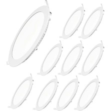 10 Lü Paket Vovoo Marka - 6 Watt 6500 K LED Panel Sıva Altı Spot Armatür –delik Çapı 10.5 cm