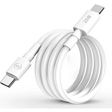 Hsc Bilişim Type C To Type C Şarj Kablosu 30W 2 Metre Uzun Pd Çift Taraflı USB C Hızlı Şarj ve Data Kablosu Bey