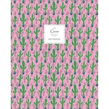 Hsc Bilişim Cactus Notebook - Ruled Pages - 8X10 - Premium: (Saguaro Pink Edition) Fun Notebook 192 Ruled/lined