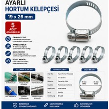 Ymn Ayarlı Hortum Kelepçesi 19-26 mm ( 5 Adet Gönderilir )