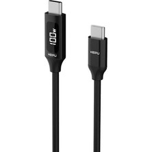 Hsc Bilişim CL200 100W 5A Pd Şarj Kablosu 200 cm LED Güç Göstergeli Hızlı Şarj ve Data Kablosu 480MPS Type-C To