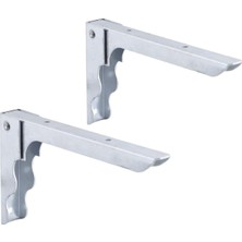 Hsc Bilişim BADEM10 Duvara Monteli Balkon Masası Sehpası Montajı Metal Katlanır Raf Altı Ayağı 18 x 10 cm (2 Ad