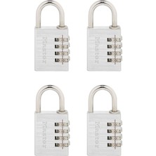 Hsc Bilişim Master Lock Kendi Kombinasyon Asma Kilidinizi Ayarlayın, 4'lü Paket, Gümüş 643EC4