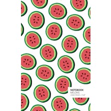 Hsc Bilişim Melons Notebook: (White Edition) Fun Notebook 96 Ruled/lined Pages (5x8 Inches / 12.7X20.3CM / Juni