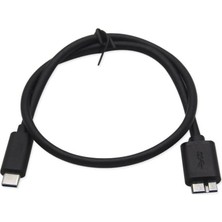 Hsc Bilişim USB Type C To Micro USB 3.0 Taşınabilir HDD Hard Disk Kablosu 0.5m (50CM)