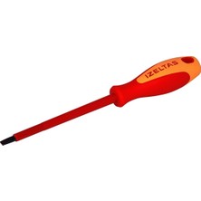 Hsc Bilişim Izeltas Elektrikçi Izoleli Düz Uçlu Tornavida, 1000 V, Sarı/kırmızı, 4 x 100 mm