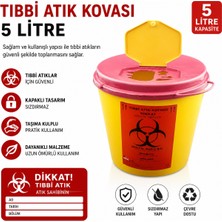 Kaan Medikal Tıbbi Atık Kovası 5 Litre (50 Adet)