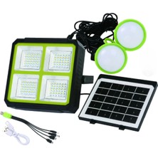 100W Solar LED Projektör Seti • Güneş Enerjili Şarjlı Floodlight • Sensörlü Dış Mekan Aydınlatma