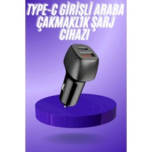Armüz 38W USB Type-C Girişli Oto Çakmaklık Araç Içi Hızlı Şarj Çakmaklık Şarj Aleti