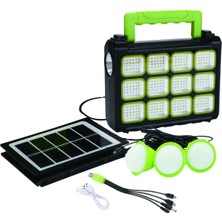 200W Solar LED Projektör Şarjlı Powerbank Sistem • Taşınabilir Güneş Enerjili Kamp Işığı