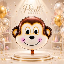 Parti Dükkanı 24 Inç Sevimli Maymun Folyo Balon Helyum Uyumlu Doğum Günü Safari Jungle Parti Balonu