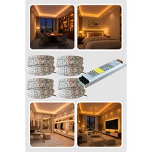 Yeni Nesil Şerit LED Seti ◆ 20 Metre Amber + 21 Amper 252W Slim Trafo