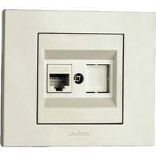 Grano Numeris Telefon Prizi Cat3 Beyaz Mekanizma Çerçeve