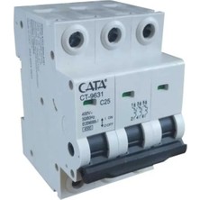 CT-9631 25 Amper Sigorta C Tipi Trifaze 4 5 Ka