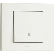 Ovivo Grano Beyaz Natural Vavien Anahtar - 5 Adet+Çerçeve Dahil