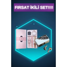 Armüz Bileklikli Amoled Ekran Akıllı Saat ve Dijital Göstergeli Kablosuz Bluetooth Kulaklık Anc/ Enc