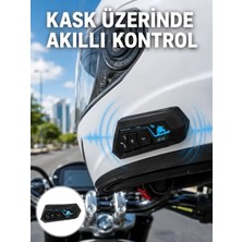 Nevamel® Bluetooth Kask Kulaklığı Intercom 5.0 Bluetooth Android ve Ios Uyumlu Yeni Nesil
