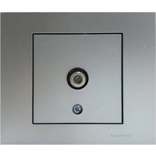 Seldur Grano Gümüş Uydu F Konnektör Çerçeve