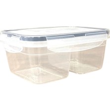 Uravas Store 2 Bölmeli 0,45+0,45 Litre Kilitli Kapaklı Erzak Saklama Kabı LC-524 (5047)