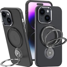 Uravas Store Ally iPhone 15 Plus Için Magsafe Uyumlu Standlı Manyetik Silikon KILIF-(5775)