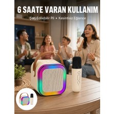 Uravas Store Taşınabilir Karaoke Mikrofon Seti Bluetooth Hoparlörlü Yeni Nesil